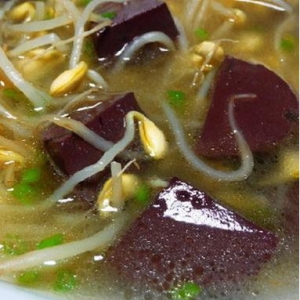 豆芽豬血湯的做法