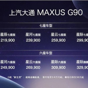 ͨMAXUS G90ۃr21.99fԪ