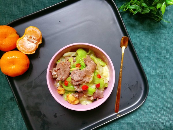 牛肉炒包菜的步驟